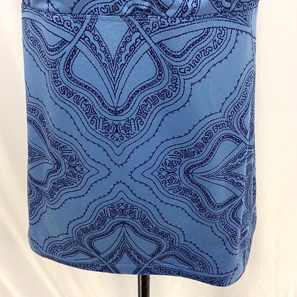 Patagonia Bandha Tank Top Womens Size Medium Blue Ruched Empire Scoop Neck - Picture 6 of 7